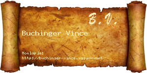 Buchinger Vince névjegykártya